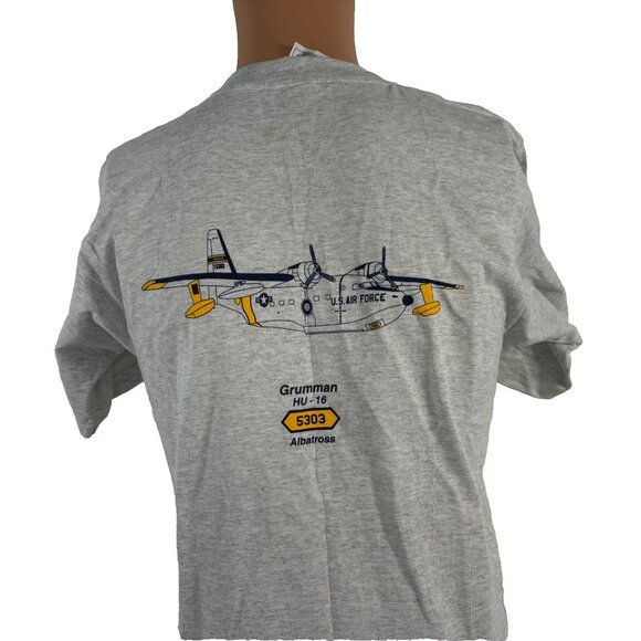 Vintage Grumman HU16 Albatross T Shirt Mens Size M US Air Force Aircraft 90s - Picture 1 of 5